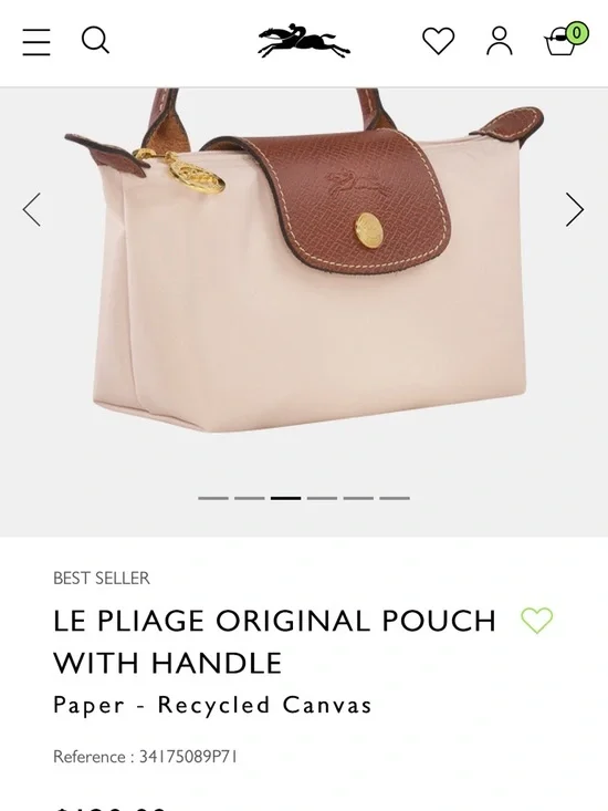 Longchamp LE PLIAGE ORIGINAL POUCH WITH HANDLE - Picture 3 of 14